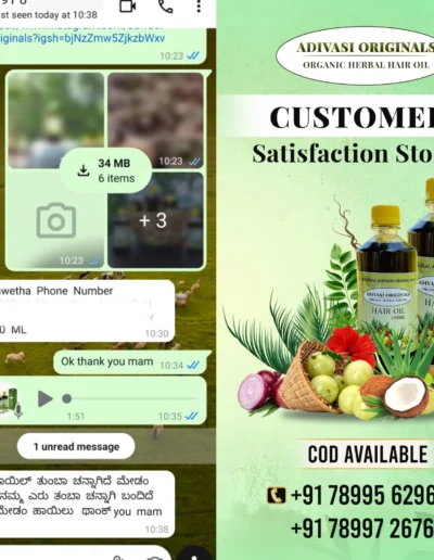 Adivasi Originals Adivasi Hair Oil Customer Feedback 2